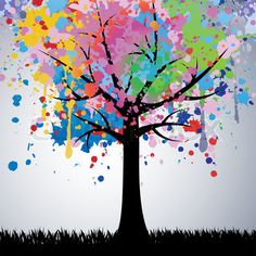 Colorful Family Tree Background (1)